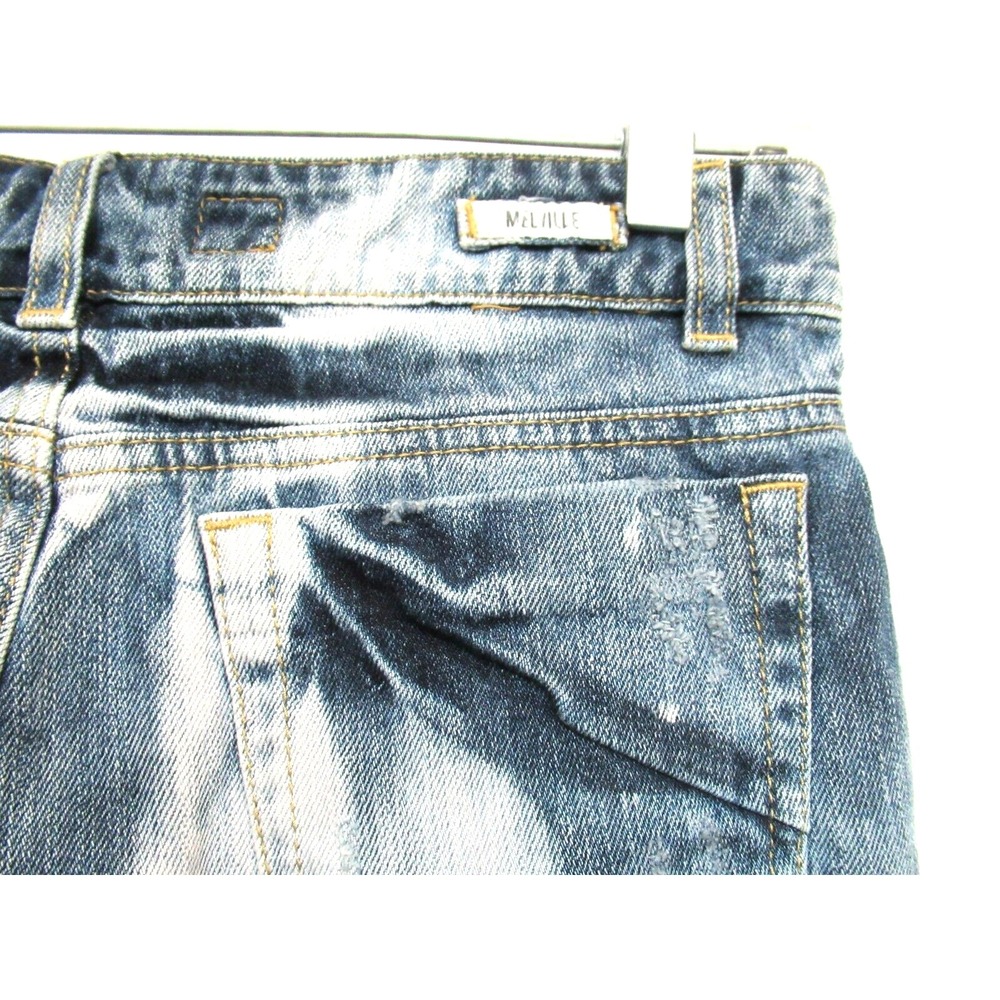 Melville Size 38 or US Small Blue Distressed Denim Cut Off Shorts EURO - Picture 4 of 7